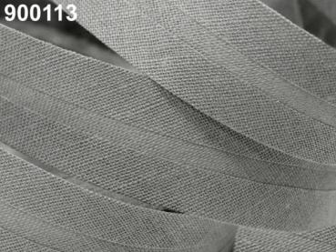 Schrägband Baumwolle Breite 20 mm gefalzt -  Achatgrau